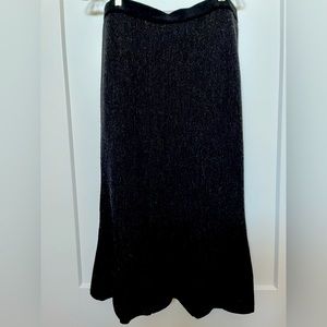 Black Wool Skirt